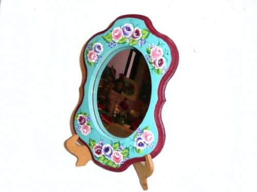 מראה קטנה ציור על עץ 2