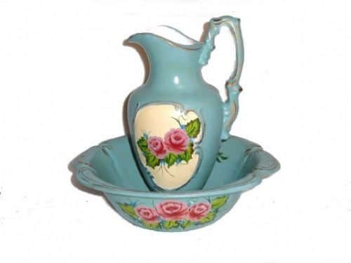 כד וקערה לנטילת ידיים-ירוק