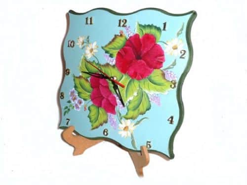 שעון קיר- היביסקוס-דוגמה-נמכר