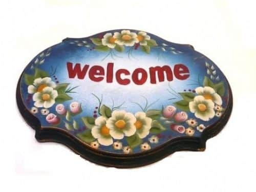 שלט כניסה לבית-גוון כחול