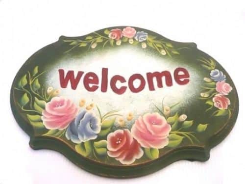 שלט כניסה לבית-ירוק