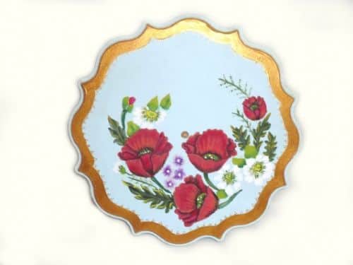 פרגים-תמונה-ציור על עץ