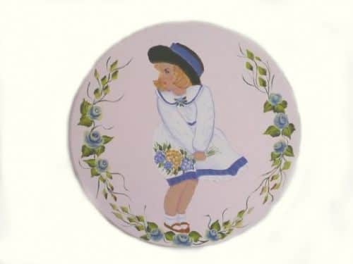 ילדה מתוקה-תמונה-ציור על עץ