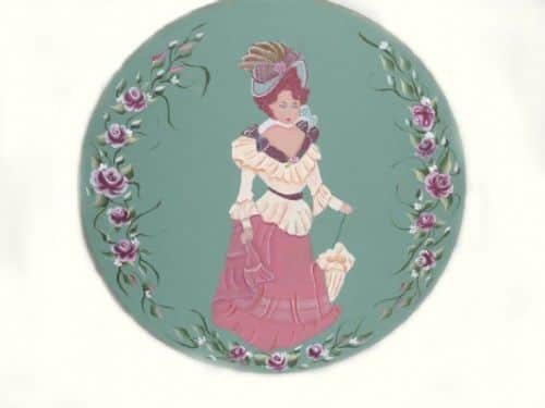 ליידי-תמונה-ציור על עץ