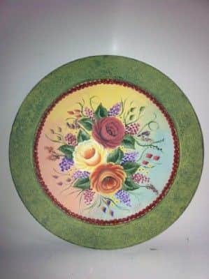 ורדים ציור על עץ-נמכר