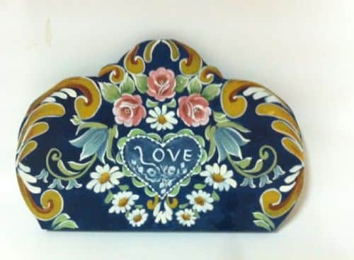 בסיס מתלה למפתחות-ציור על עץ