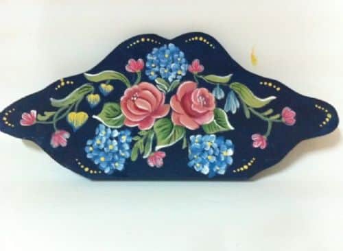 מתלה לפתחות-ציור על עץ