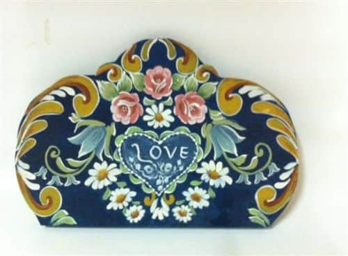 מתלה למפתחות-ציור על עץ