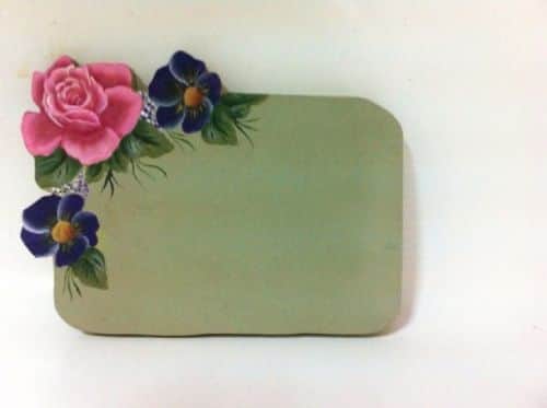 שלט לדלת כניסה-ציור על עץ